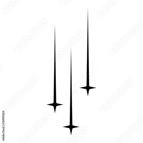 Minimalist shooting stars line