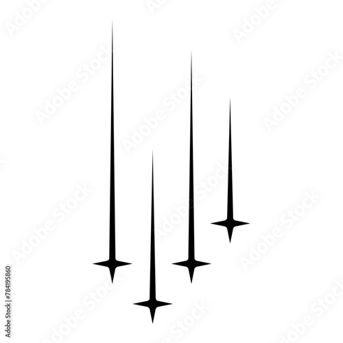 Minimalist shooting stars line