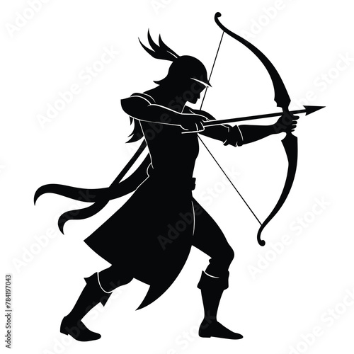 silhouette of an archer vector