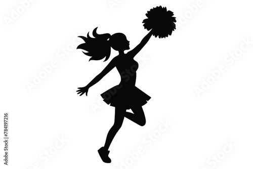 silhouette of a cheer leader vector