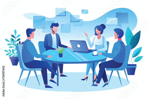 business meeting with colleagues vector