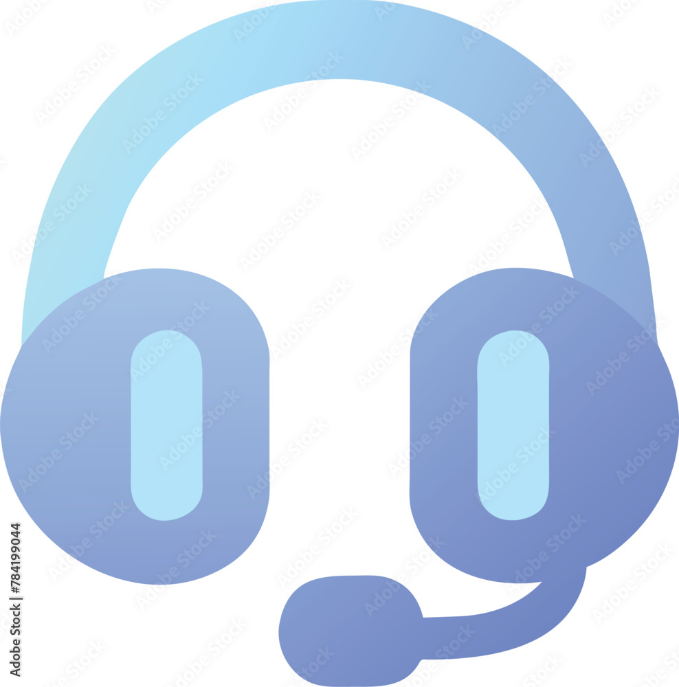 gradient headset icon vector gradient headset icon vector