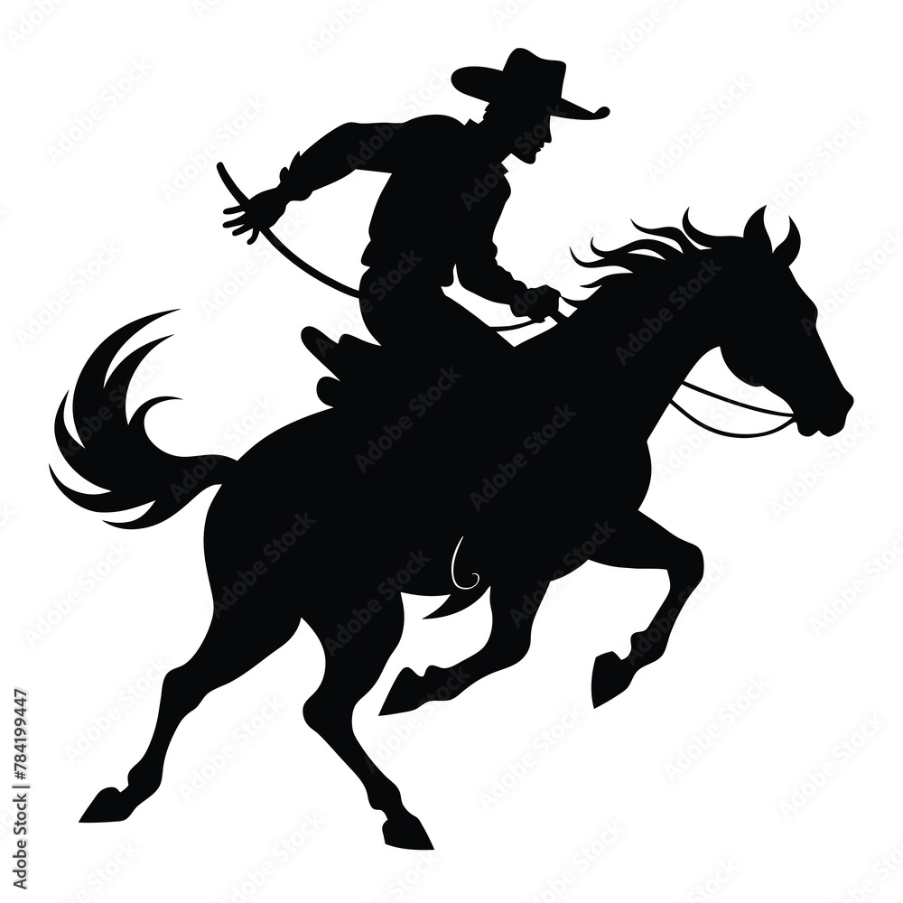 rodeo silhouette vector on isolated background rodeo silhouette vector on isolated background