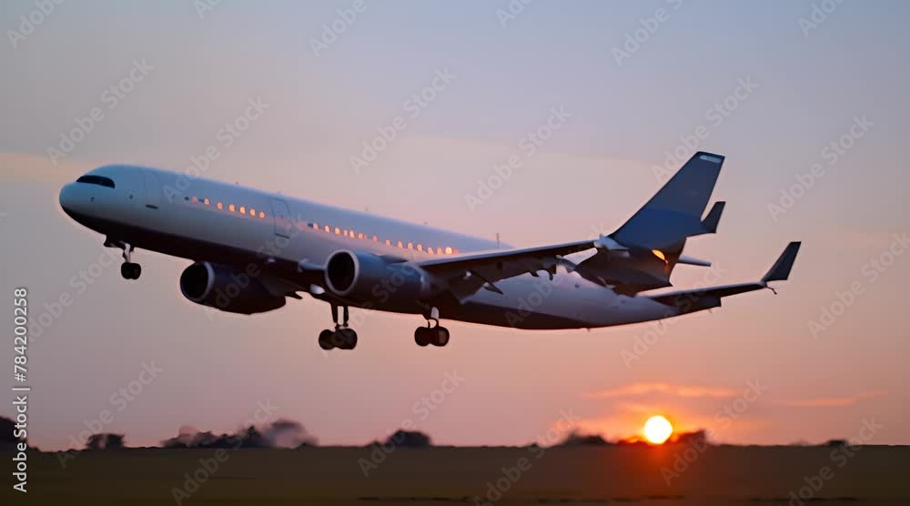 Spectacular Sunset Takeoff: Airplane Soaring into the Skies
Spectacular Sunset Takeoff: Airplane Soaring into the Skies