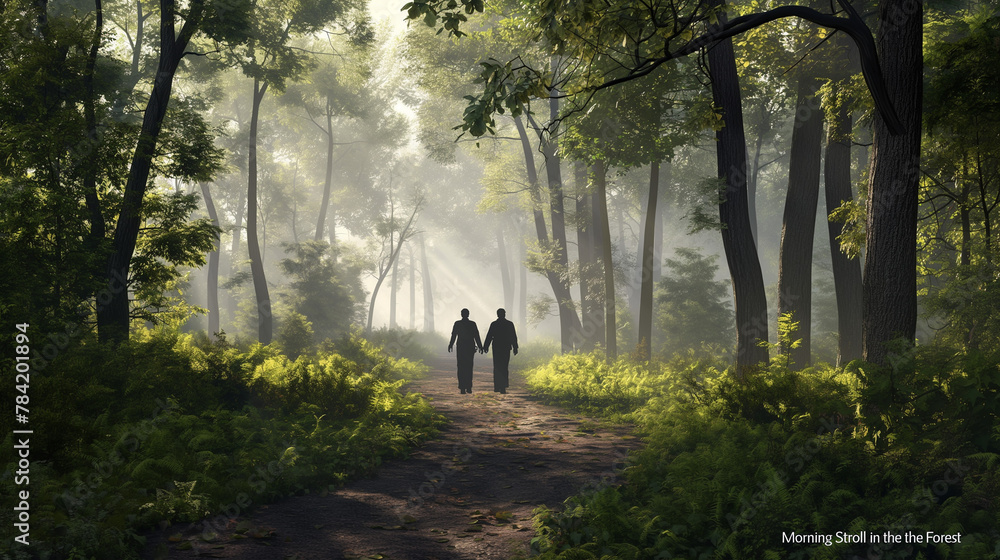 Second Life: An Old Couple Walking in the Woods
