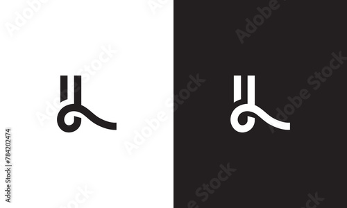 Obraz na plátně IL logo, monogram unique logo, black and white logo, premium elegant logo, lette