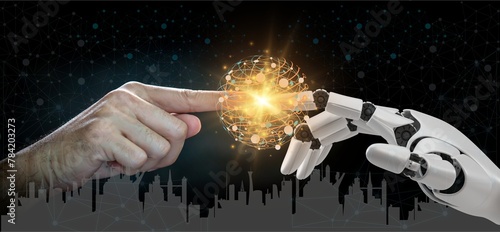 Wallpaper Mural Human-robot interaction (HRI) is an interdisciplinary science that studies the interaction between humans and robots. Focuses on designing, developing, and evaluating robotic systems that humans can u Torontodigital.ca