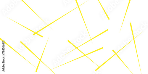 Random chaotic lines abstract geometric pattern / texture.  yellow outline monochrome texture. Vector illustration.