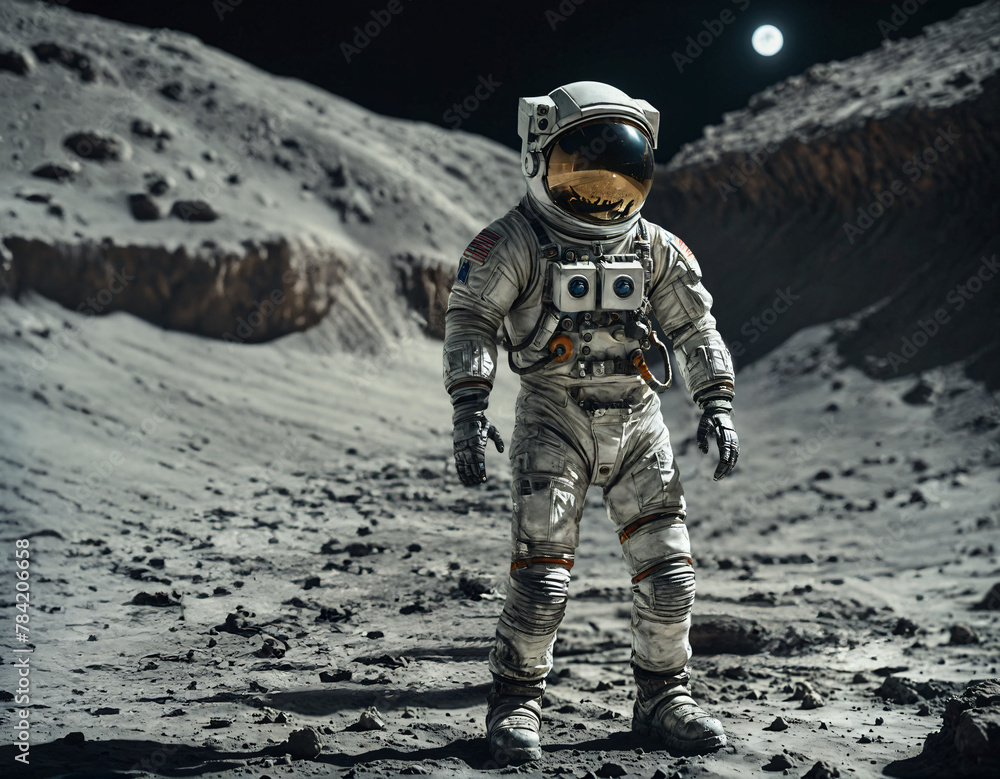 Astronauts' journey on a moon of Jupiter, Generative AI Astronauts' journey on a moon of Jupiter, Generative AI