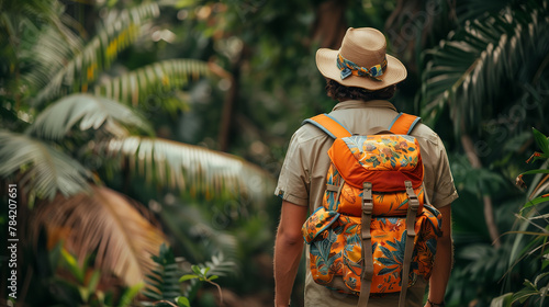 Nature Discovery: Man Exploring Hidden Trails in the Wilderness