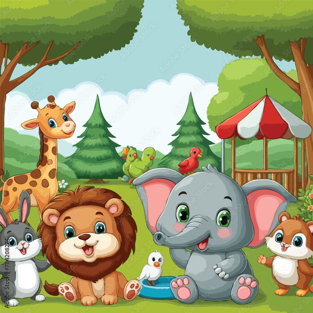Naklejka premium Cartoon background design