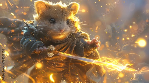 Whimsical Hamster Kung Fu: Playful Anthropomorphic Magic and Martial Arts