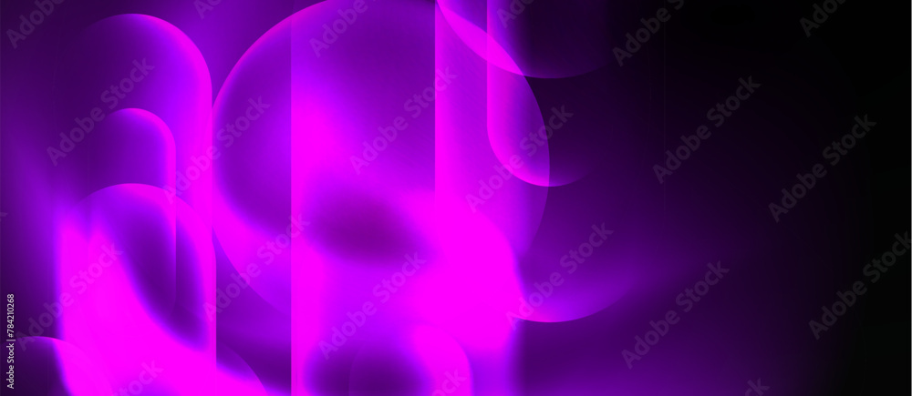 A purple light is casting a vibrant hue on the dark backdrop, creating an electric blue glow in the water. The magenta pattern forms intricate circles in the gasfilled atmosphere A purple light is casting a vibrant hue on the dark backdrop, creating an electric blue glow in the water. The magenta pattern forms intricate circles in the gasfilled atmosphere