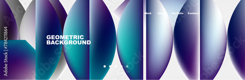 A closeup image featuring a geometric pattern of azure and electric blue circles with a touch of magenta on a white background. The symmetry and glasslike effect gives it a fashion accessory vibe