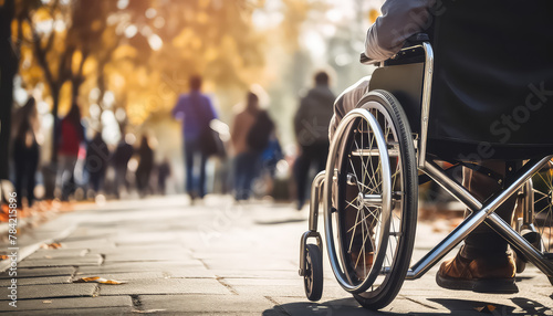 Modern wheelchair in hospital