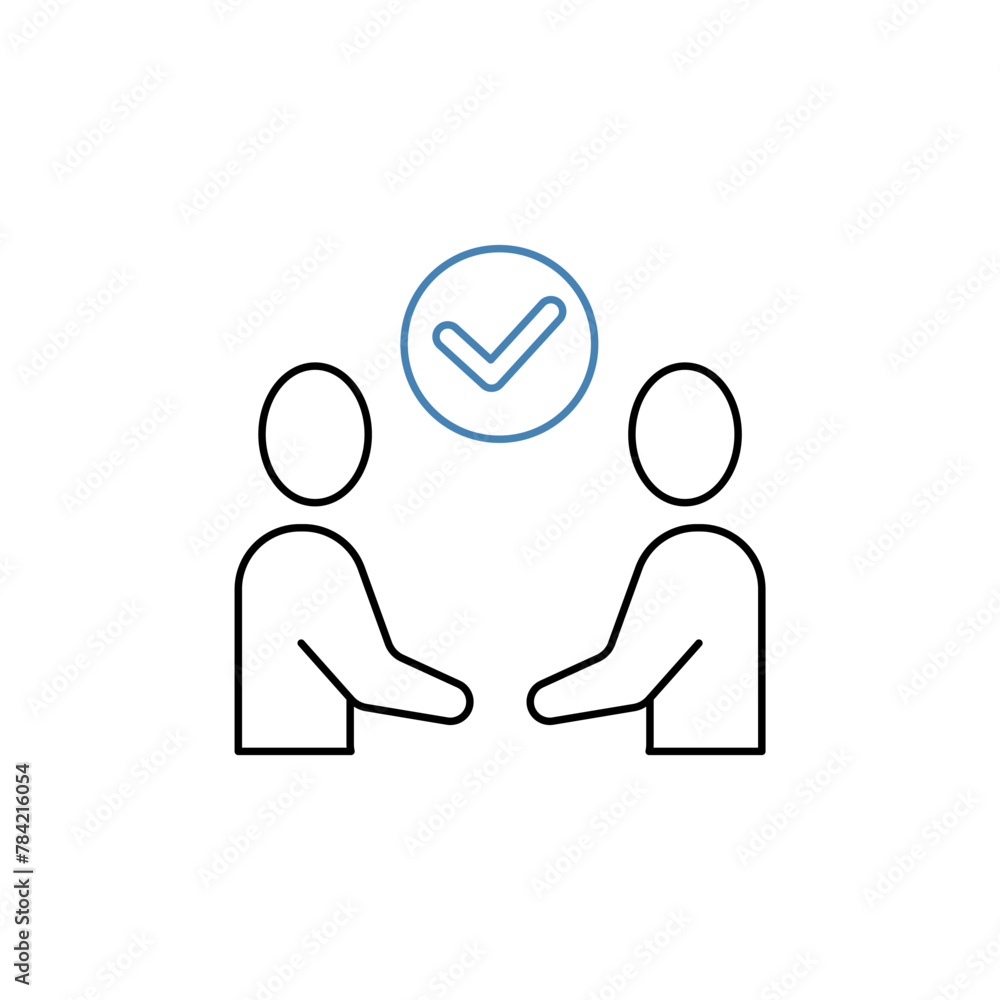 partnership concept line icon. Simple element illustration. partnership concept outline symbol design. partnership concept line icon. Simple element illustration. partnership concept outline symbol design.