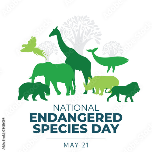 vector graphic of Endangered Species Day ideal for Endangered Species Day celebration.