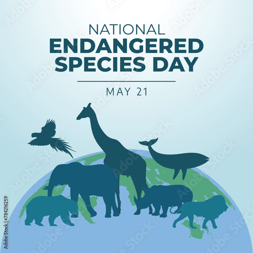 vector graphic of Endangered Species Day ideal for Endangered Species Day celebration.