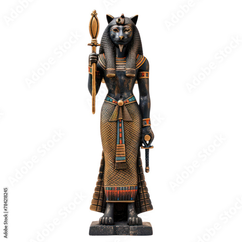 Sekhmet Egypt Art object isolated on transparent png.