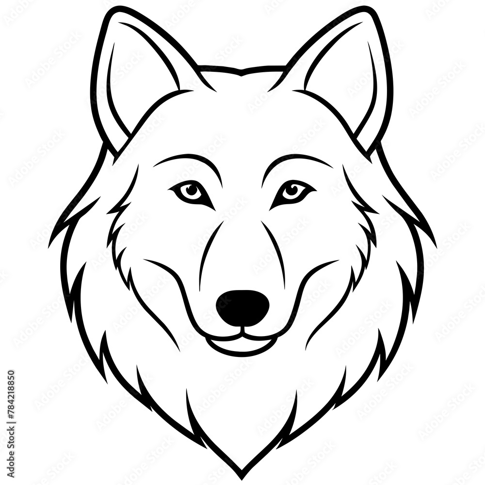 Wolf side head vector illustration.
Wolf side head vector illustration.