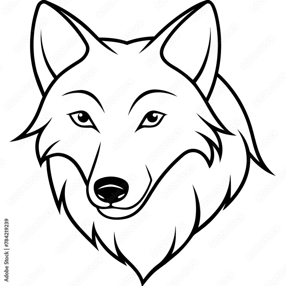 Wolf side head vector illustration.
Wolf side head vector illustration.