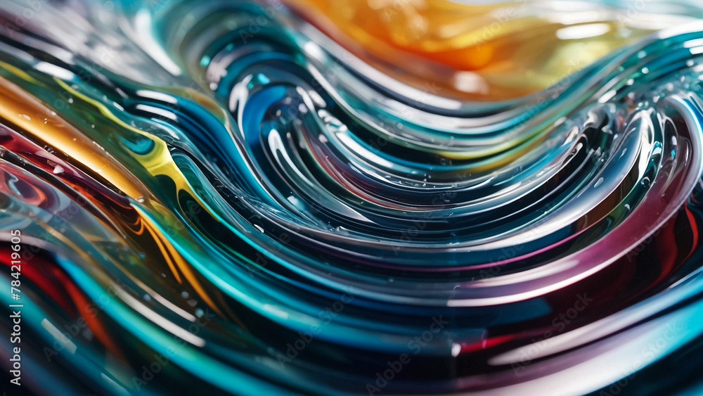 Abstract Background with Waves of Fairy Colors Abstract Background with Waves of Fairy Colors