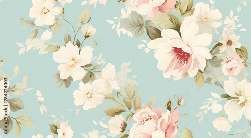 A vintage floral pattern