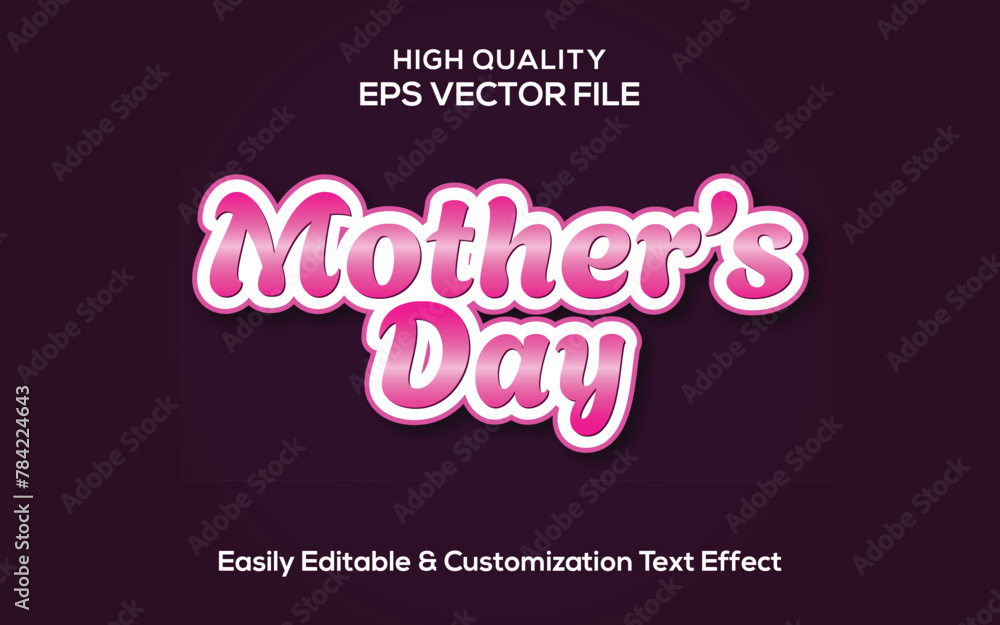 Mothers day text effect design 