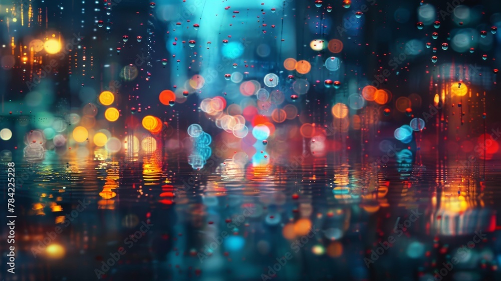 night city rain day