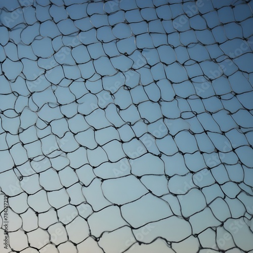 closeup of a football net