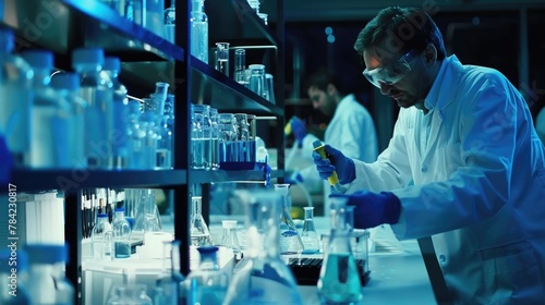 Biochemists Conducting Experiments