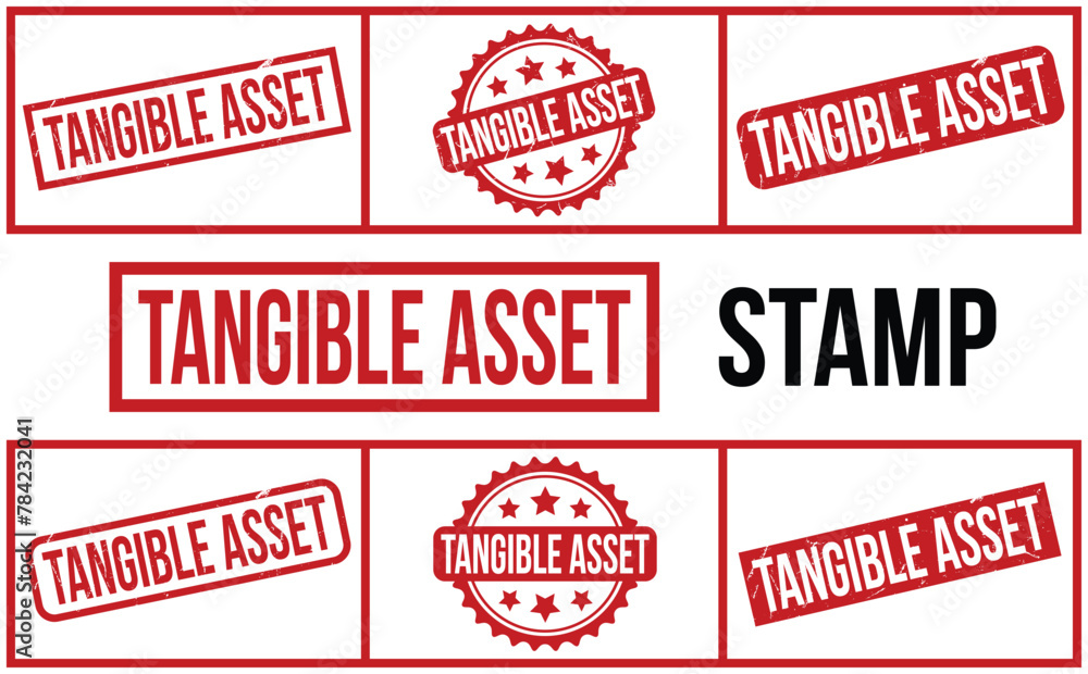 Tangible Asset Rubber Stamp set Vector Tangible Asset Rubber Stamp set Vector