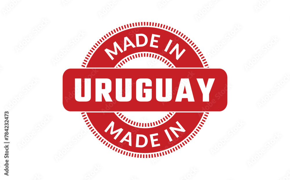 Obraz premium Made In Uruguay Rubber Stamp