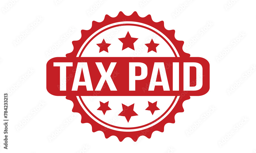 Tax Paid Rubber Stamp Seal Vector Tax Paid Rubber Stamp Seal Vector