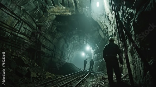 Miners Working Underground