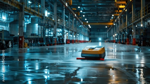 Nighttime Cleaning in a Large Factory