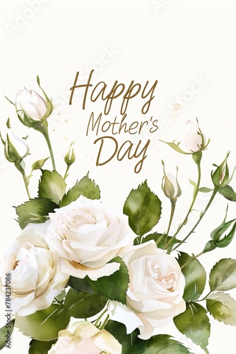 celebrating happy mother's day with arms holding each others and be surrounded by carnation flowers.VECTOR