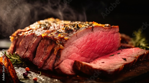 pastrami, Roasted Beef Rib Eye Steak Slices