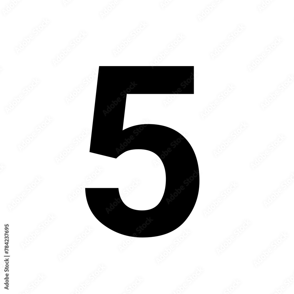 Number 5 simple icon Number 5 simple icon