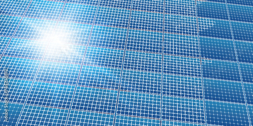 ソーラーパネル　太陽光　発電　背景