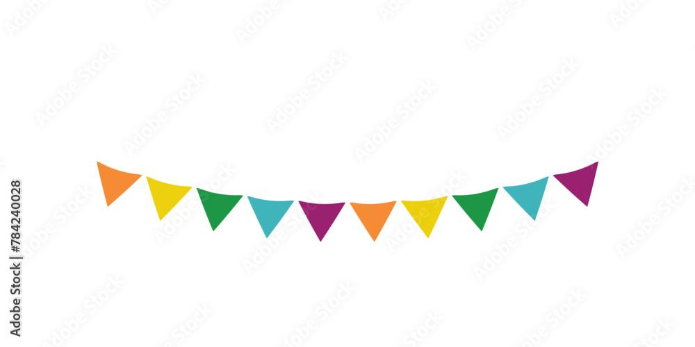 Cinco de mayo flag element. Cinco de mayo flags. Party colorful perspective flag isolated on transparent background Cinco de mayo flag element. Cinco de mayo flags. Party colorful perspective flag isolated on transparent background