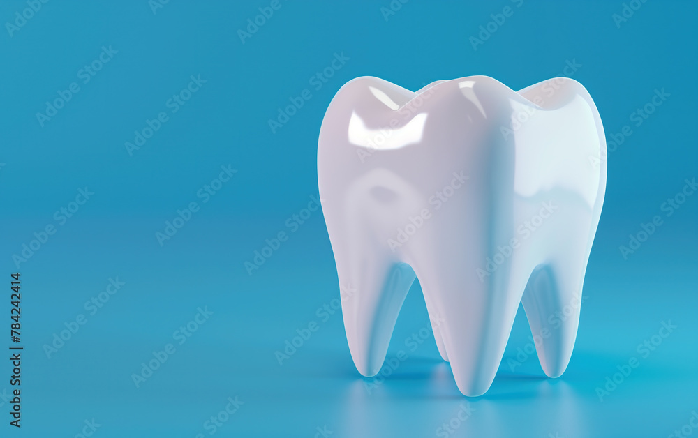 Tooth model isolated background,created with Generative AI tecnology.