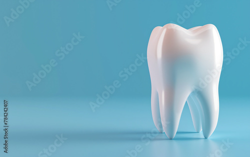Tooth model isolated background,created with Generative AI tecnology.