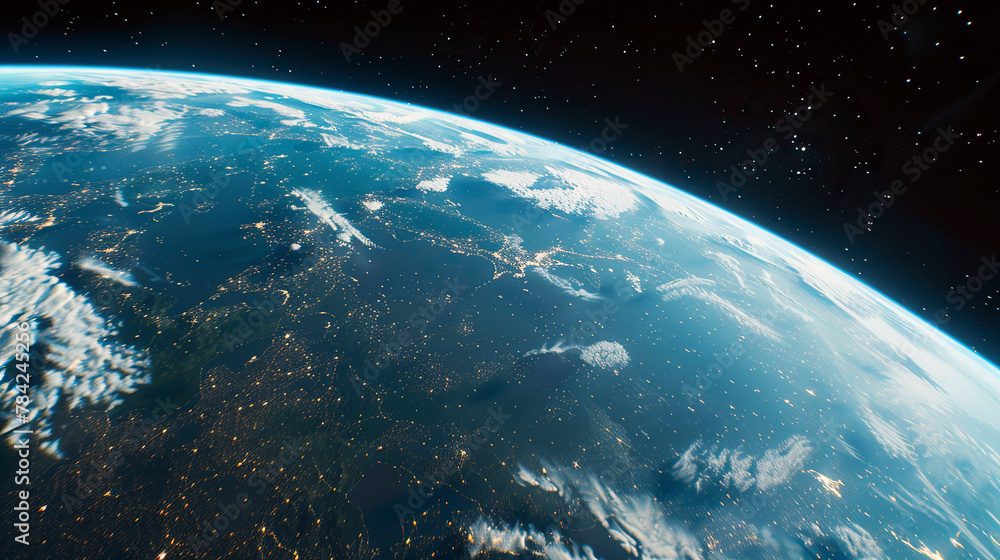 Obraz premium View of the planet Earth. Close up.