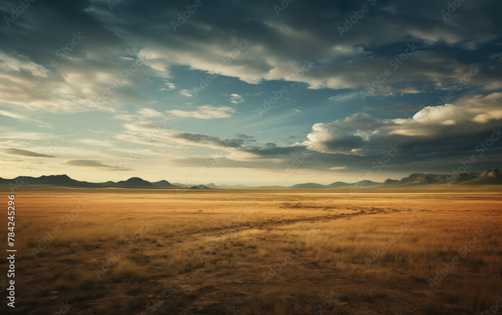 Fototapeta premium prairie scenery,created with Generative AI tecnology.