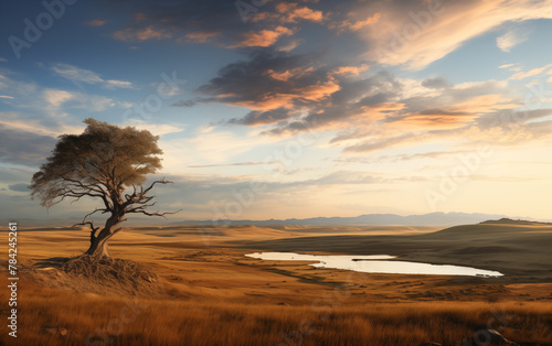 prairie scenery,created with Generative AI tecnology.