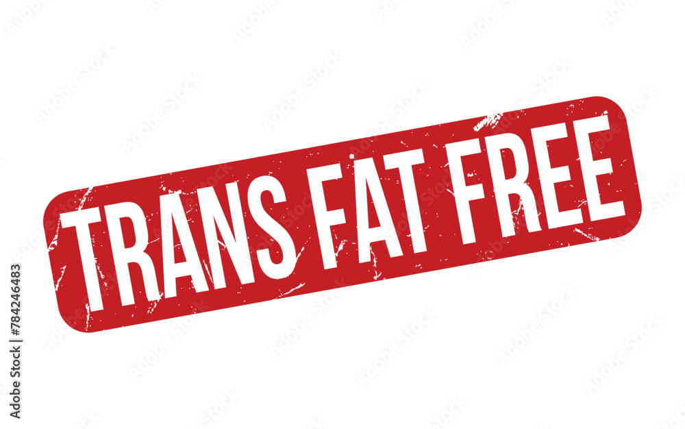 Trans Fat Free Rubber Stamp Seal Vector Trans Fat Free Rubber Stamp Seal Vector