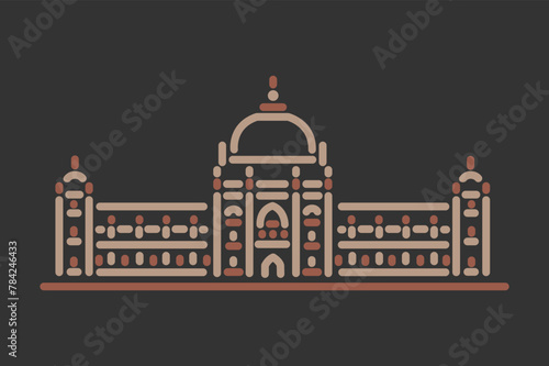 Chhatrapati Shivali Maharaj Museum vector illustration icon photo
