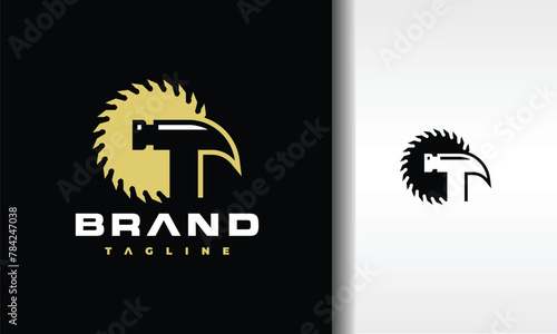 circular saw hammer logo
