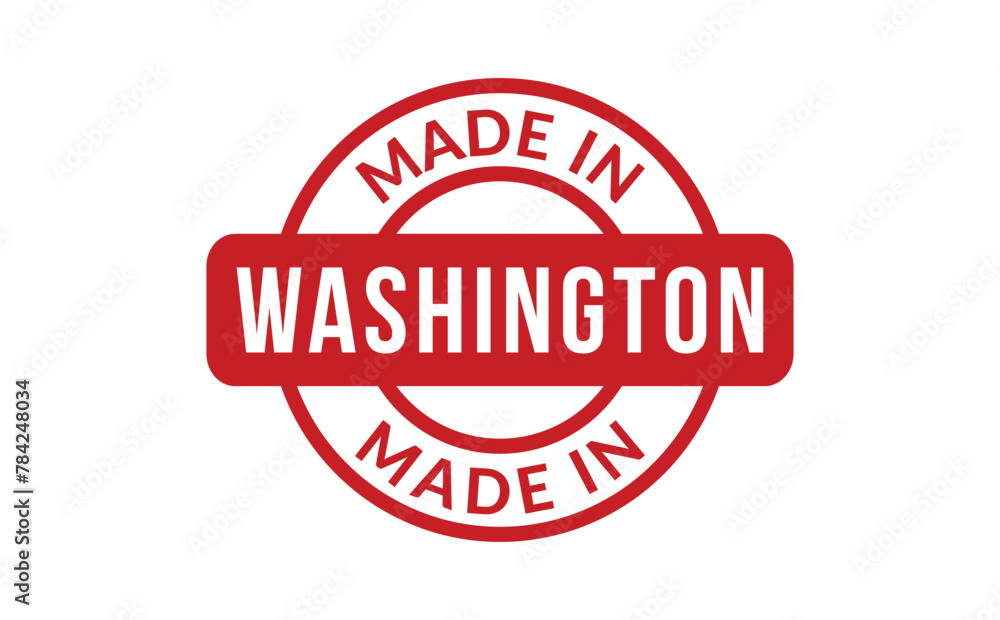 Made In Washington Rubber Stamp Made In Washington Rubber Stamp